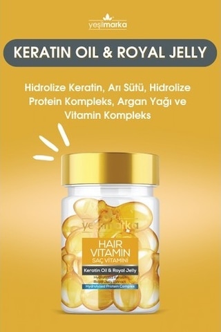 Saç Vitamini Keratin Oil & Royal Jelly Yeşilmarka