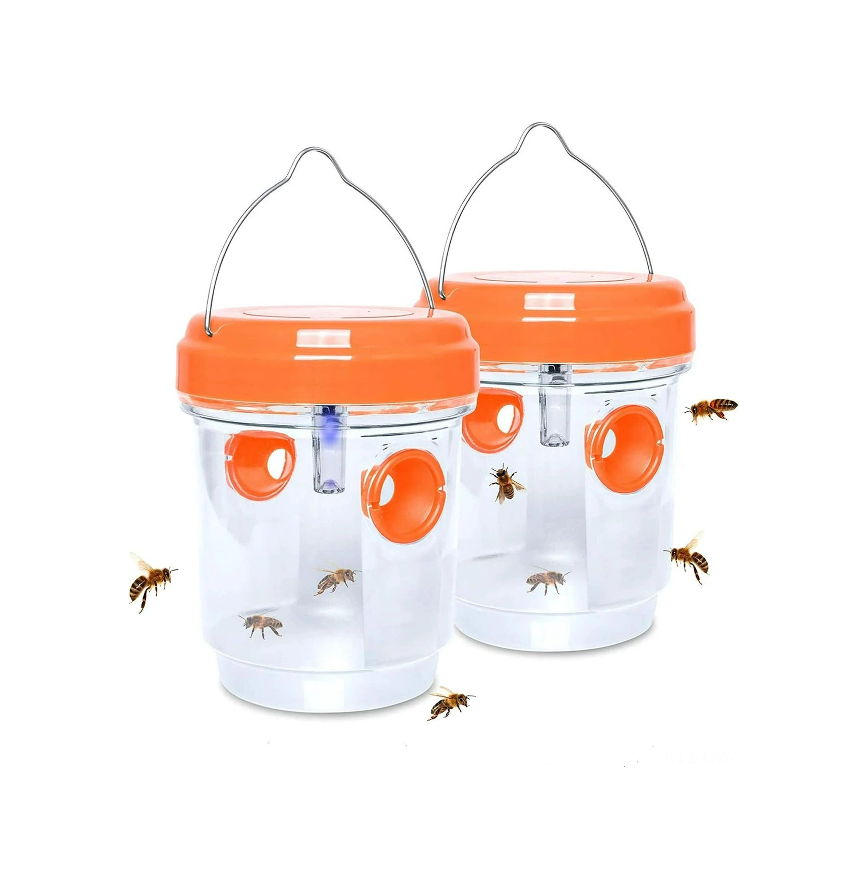 Moveevo Güneş Enerjili Dış Mekan Arı Tuzağı - Bahçe Çimenliği İçin Uv Işık Ve Yemli Yakalama - Ip44 Su Geçirmez - 2 Adet Turuncu