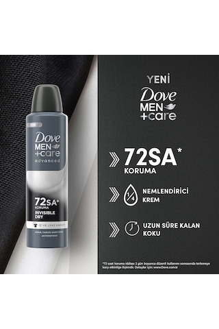 Dove Men +care Advanced Erkek Deodorant 72 Saat Koruma Invisible Dry 150 Ml X3