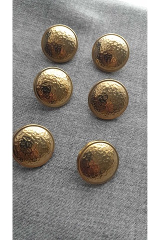Gold Metal Düğme 18 Mm 6 Adet