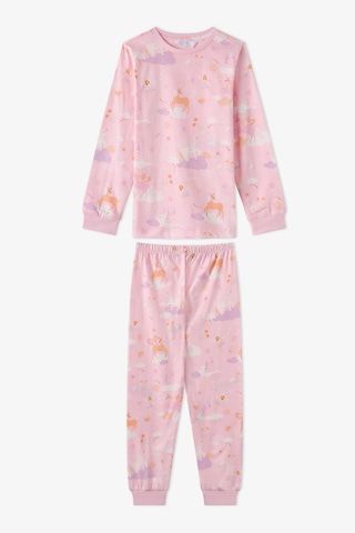 Penti Kız Çocuk Pembe Fly Repeat Pamuklu Uzun Kollu Pijama Takımı Lila