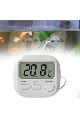 Homyl Dijital Akvaryum Termometresi Manyetik Çok Kullanım Santi