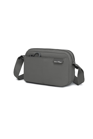 Smart Bags Koyu Gri Hafif Kumaş Çok Cepli Küçük Boy Günlük Kadın Çapraz Çanta