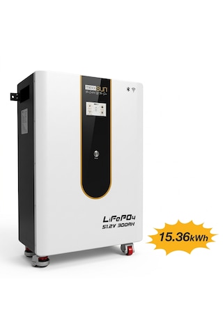 Mexxsun 51.2 Volt 300ah 15.36 Kwh Lifepo4 Lityum Akü