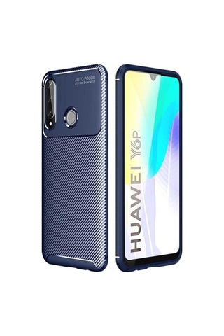Huawei Y6p Kılıf Zore Negro Silikon Kapak Lacivert
