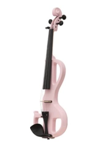 Kinglos Kng Mıds-b1807 Elektro Keman 4/4 Pembe Profesyonel - Silent Kulaklık Çıkışlı Sessiz Çalışma Modu, Kristal Netliğinde Tonlar
