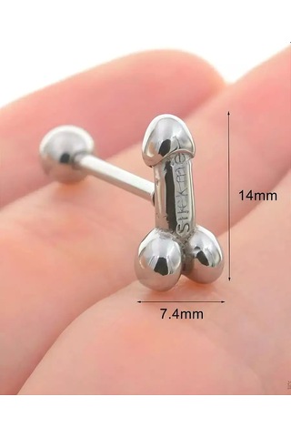 Lisvild Dil Piercingi 1 Adet Dil Küpesi Takı 205949450 Gümüş