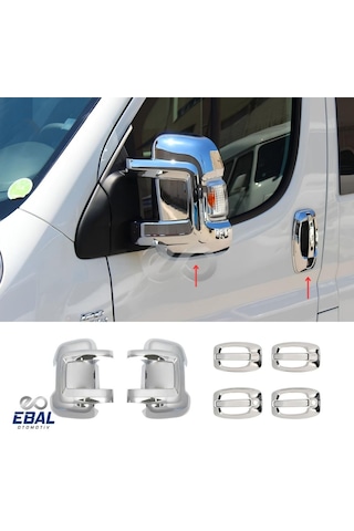 Fiat Ducato Krom Kapı Kolu 4 Kapı+ Ayna Kapağı Abs 2 Parça 2006 Ve Üzeri
