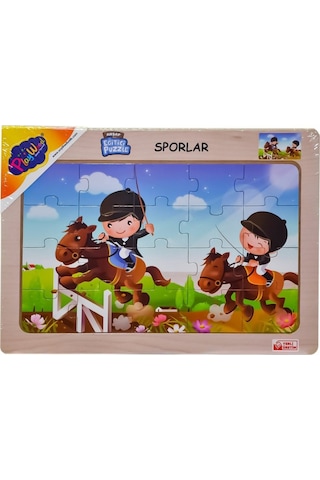 Ony-85-86-87-88 Ahşap Eğitici Puzzle Sporlar -onyıl