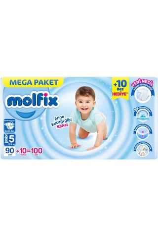 Molfix Bebek Bezi Beden:5 11-18kg Junior Mega Ekonomik 200 Adet