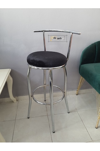 Sırtlı Dekoratif Bar Tabure Karışık Renk