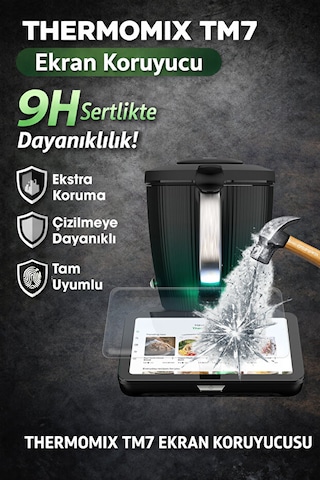 Thermomix Tm7 Uyumlu 9h Kırılmaz Nano Cam Ekran Koruyucu Çizilmeye Dayanıklı