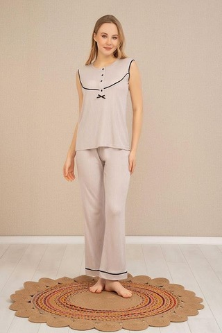 Baha 4524 Yarım Kol 3'lü Pijama Takım 001