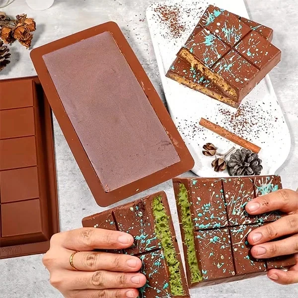 Dubai Çikolatası Kalıbı Çikolata Kalıbı Bpa Free Kahverengi