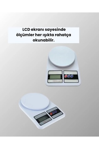 Lcd Ekranlı Kompakt Dijital Terazi Gram Ve Ons Ölçüm Reknli