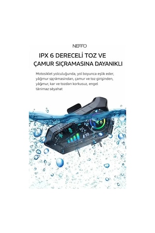 V10 5.3 Motosiklet Kask Intercom + Akıllı Takip Cihazı Seti Hd Ses Su Geçirmez İos & Android Uyumlu