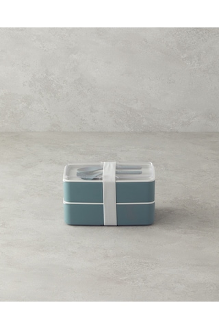 English Home Mezaluna Plastik 2 Katlı Lunch Box 720 Ml +720 Ml Yeşil Yeşil