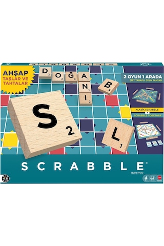 Jlj64 Scrabble Orijinal Ahşap İkisi Bir Arada Türkçe