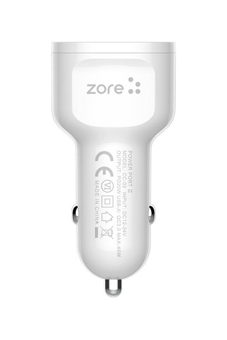 Zore Cc-02 Hızlı Şarj Özellikli Led Işıklı Qc 3.0 Usb-a Ve Type-c Pd Araç Şarj Başlığı Pd 20w
