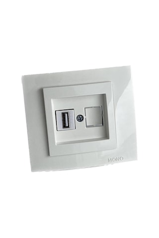 Mono Sıva Altı Usb Priz Beyaz Adaptörsüz