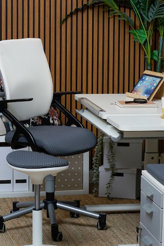 Creo Mobili Yükseklik Ayarlı Vega Plus Çalışma Sandalyesi, Ofis Ve Bilgisayar Koltuğu Beyaz/gri Gri