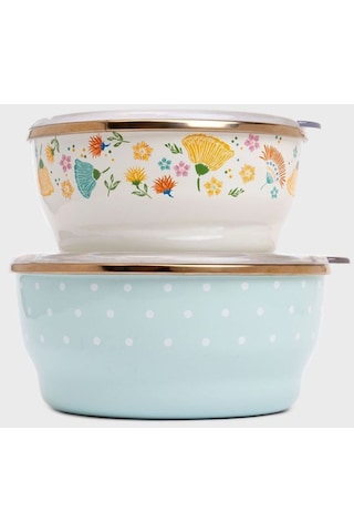 Mypskb-0005 Miss Betty 14-16 Cm 2'li Emaye Saklama Kabı 001