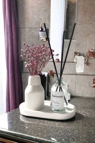 Dekoratif Iskandinav Tarz Kuru Çiçek Pampas Vazosu Fresh Soft Oda Kokusu Standlı Set