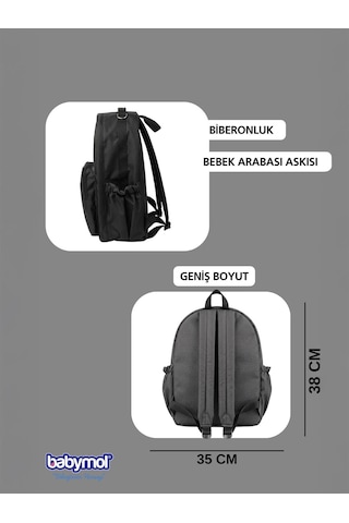 Babymol Oslom Bebek Bakım Çantası - Siyah