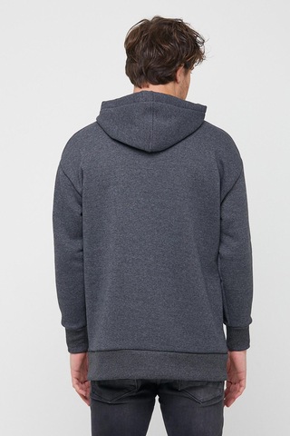 Ünisex Fermuarlı Sweatshirt Antrasit Lacivert