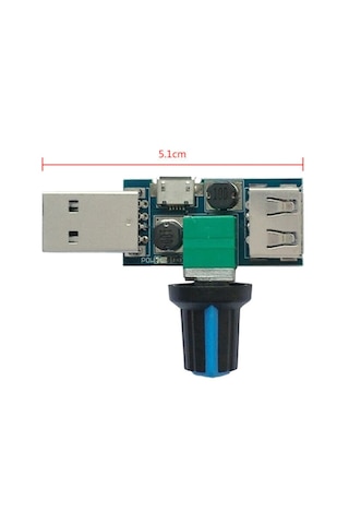 Usb Fan Hız Kontrol Modülü - Dc 5V-12V 5W