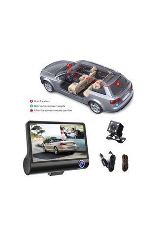 Kingboss Fhd 4" Ekran 1080p 3 Kameralı Araç İçi Güvenlik Kamerası