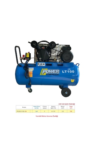 Power PVV2051_100_2M 100 L Hava Kompresörü Yağlı 2 Hp