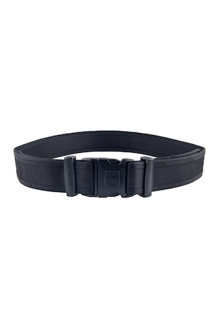 Kordak Siyah Düz Palaska - Ayarlanabilir Cırtlı Outdoor Kemer - 5 cm