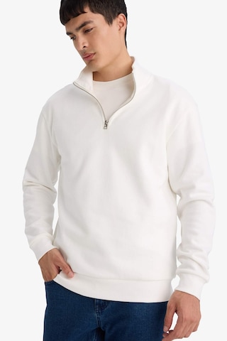 Defacto Dik Yaka Yarım Fermuarlı Sweatshirt F9323ax26spwt32 Beyaz-wt32