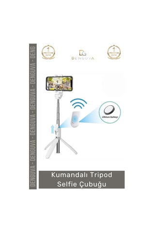 Tripodçubuk Katlanabilir Stabil Çekim Dönebilen Bluetooth Taşınabilir Kumandalı Tripod Selfie Çubuğ