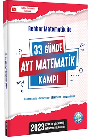 Rehber Matematik 2023 YKS AYT 33 Günde Matematik Kampı