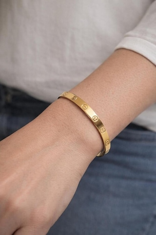 Çelik Gold Ctr Kelepçe Dolgulu Bilezik Gümüş + Altın