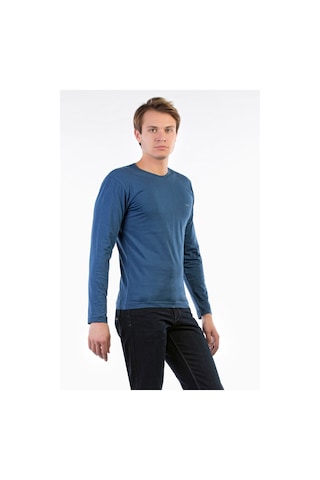 Vigoss Battal Erkek Sweatshırt B44221-03370 - Koyu İndigo