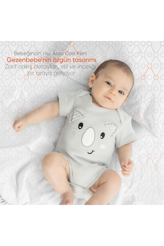 Gezenbebe Hero Bebekler İçin Nakışlı Kısa Kol Body 001