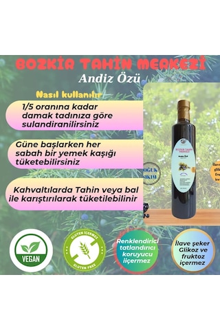 Bozkır Tahin Merkezi Doğal Katkısız Soğuk Pres Andız Özü 700 G