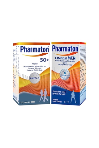Pharmaton Essential Men 30 Kapsül Pharmaton 50 Plus 30 Kapsül