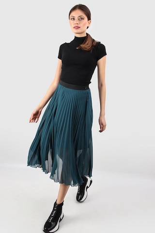 Alexandergardı Piliseli Şifon Etek B20-etk01 Yeşil