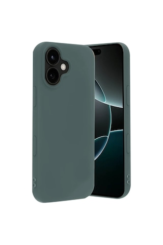 Apple İphone 17 Nano İçi Kadife Silikon - Koyu Yeşil