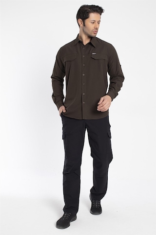 Crozwise Outdoor - Erkek Kahve Spor Gömlek - 7132-04 Kahverengi