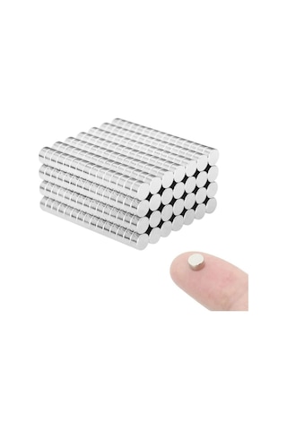 Dünya Magnet 100 Adet - Yuvarlak, Neodyum Mıknatıs, 4x2 Mm, Güçlü Magnet, N35 Kalite