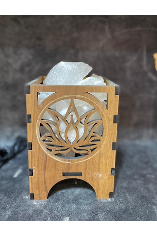 Çankırı Ahşap Lotus Model Tuz Lamba