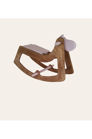 Pink Sallanan Oyuncak At, Sallanan Ahşap El Yapımı At