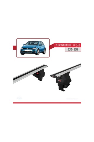 Volkswagen Golf Vıı 5g 2012-2019 Arası İle Uyumlu Ace-4 Ara Atkı Tavan Barı Gri