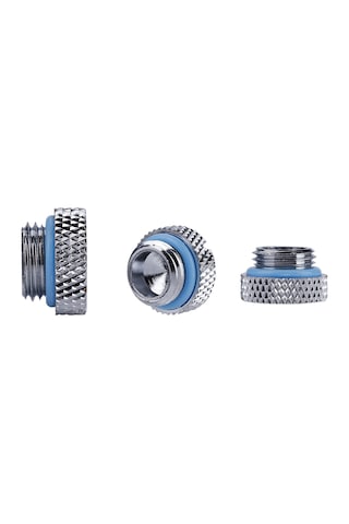 Kangvka G1/4 Telli Ve Yuvarlak Kanal Dizaynlı 3 Adet Bakır Chrome Kapak, Silikon O-ringli Su Soğutma Tıkanıklığı 12.9mm Dış Çap