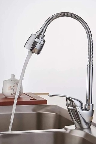 Mintev Oynar Spiral Borulu Krom Mutfak Lavabo Başlığı 2 Fonksiyonlu